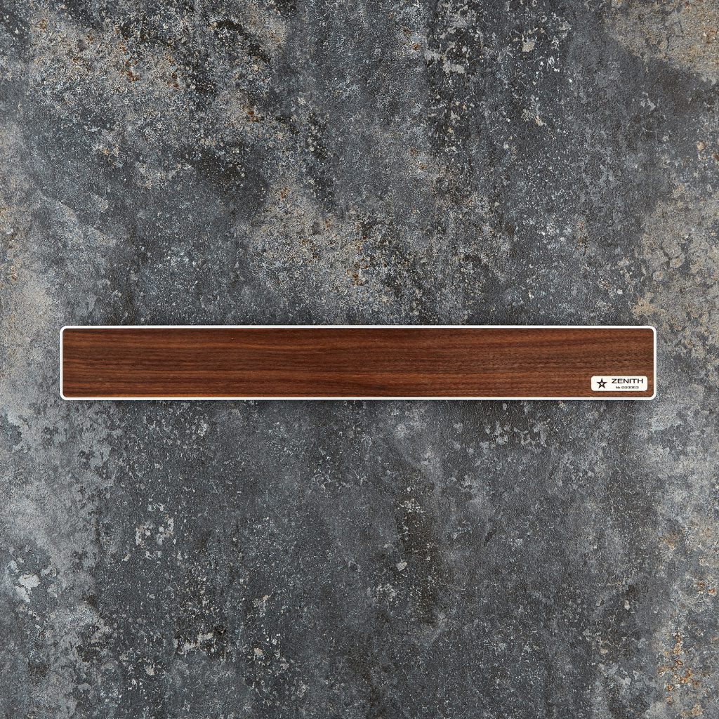 Magnetic Knife Holder ZENITH American black walnut Silver (wall mounted, no knives)