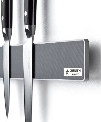 Magnetic Knife Holder ZENITH Carbon fiber glossy Silver